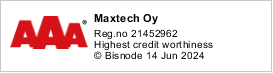 Max Technologies Oy | Y-tunnus 2145296-2 | Highest Credit Worthiness